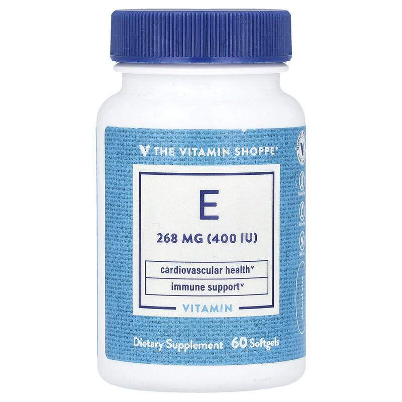 

The Vitamin Shoppe, Витамин E, 268 мг (400 МЕ), 60 мягких таблеток