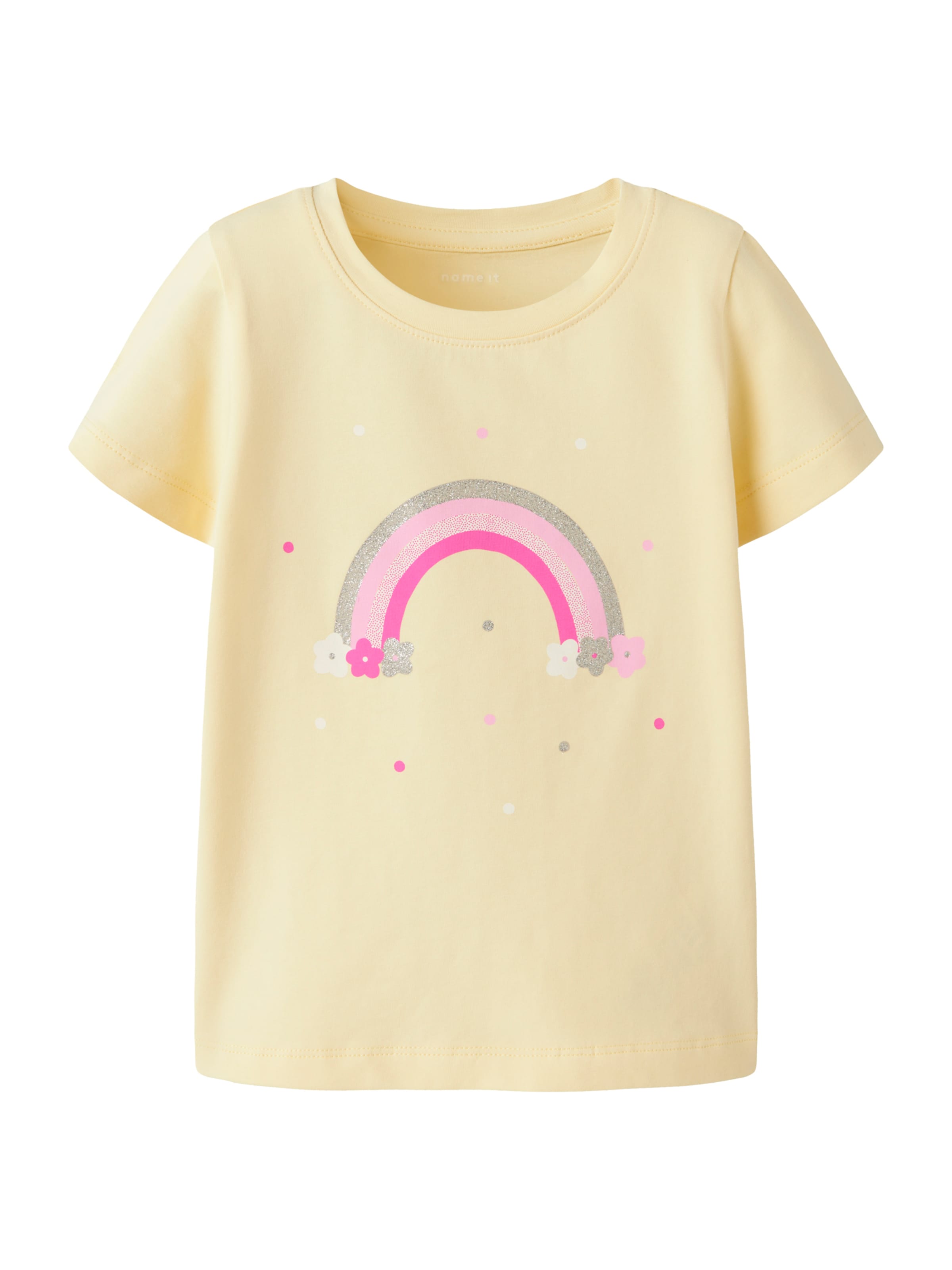 

NAME IT Футболка 'NMFDOTTAS' в пастельно-желтом цвете