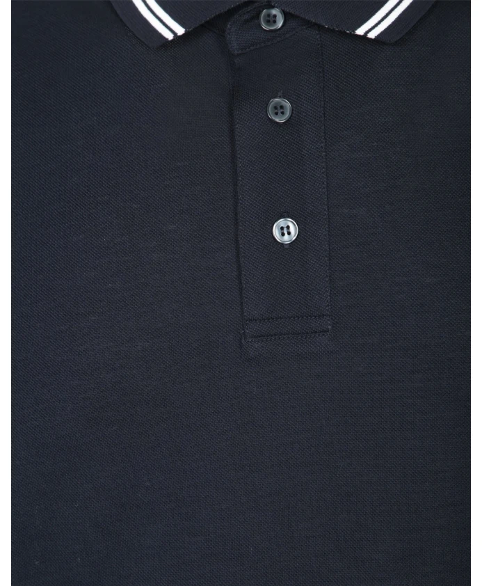 Синяя рубашка-поло от em000852af12955fb274 Emporio Armani, синий — фото 2