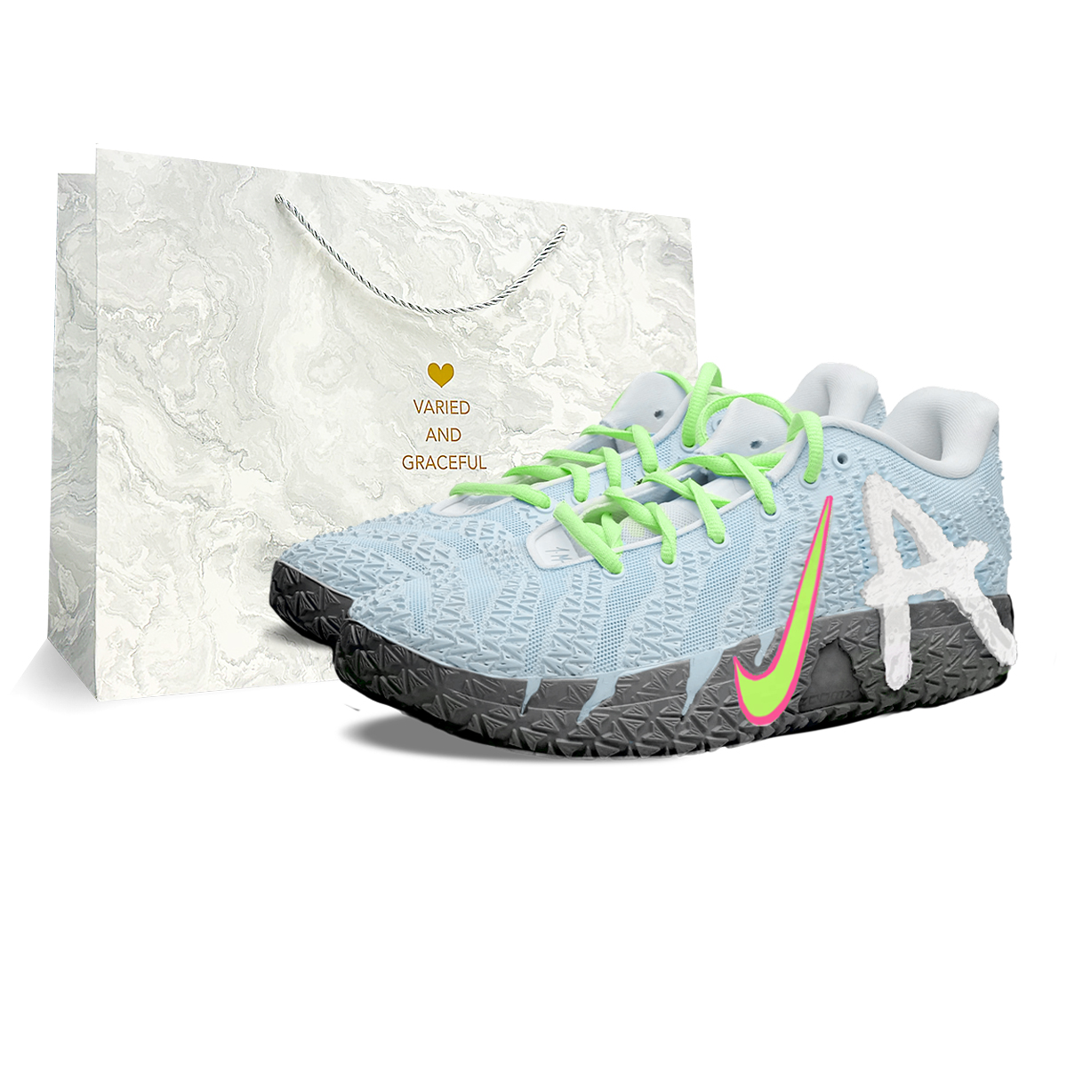 Баскетбольные кроссовки Ja Morant 3 Low Top Unisex Blue Gray Nike, Blue