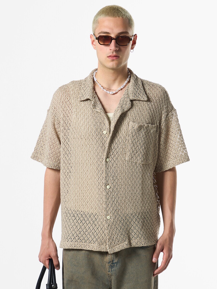 

Рубашка на пуговицах Comfort fit VAMOS CLO Nemesia, бежевый