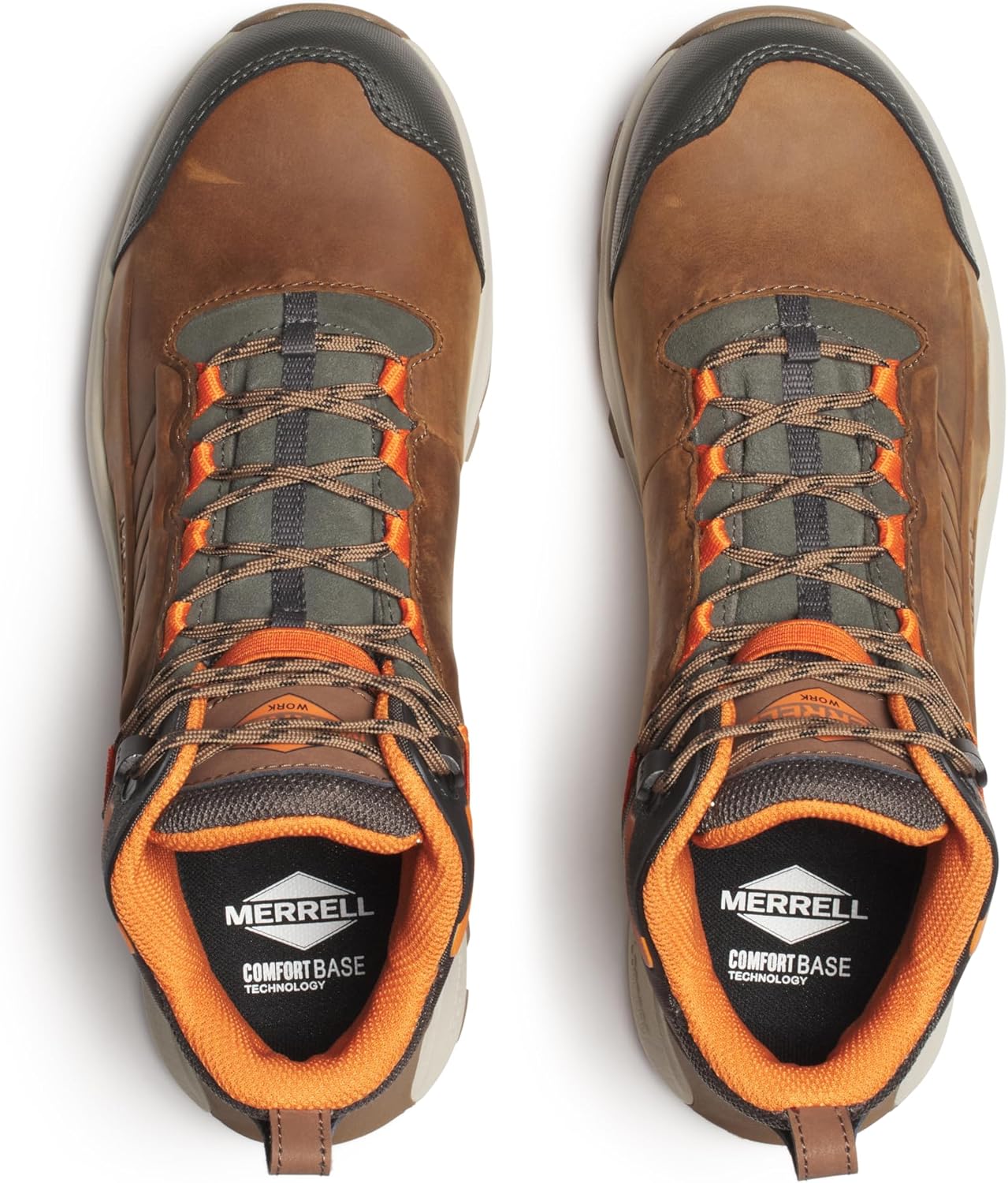 Мужские ботинки Merrell Moab Speed 2 Mid Waterproof с карбоновой подошвой, светло-коричневый — фото 4