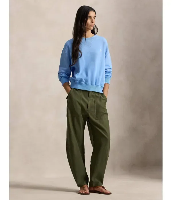 Толстовка oversize fit Polo Ralph Lauren, небесно-голубой — фото 2