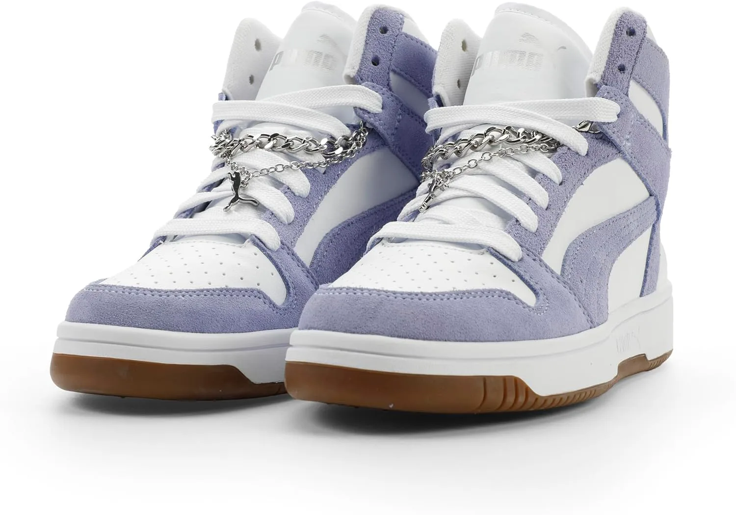 Женские кроссовки Puma Rebound Layup Luster Mid, белый/лавандовый/серебристый