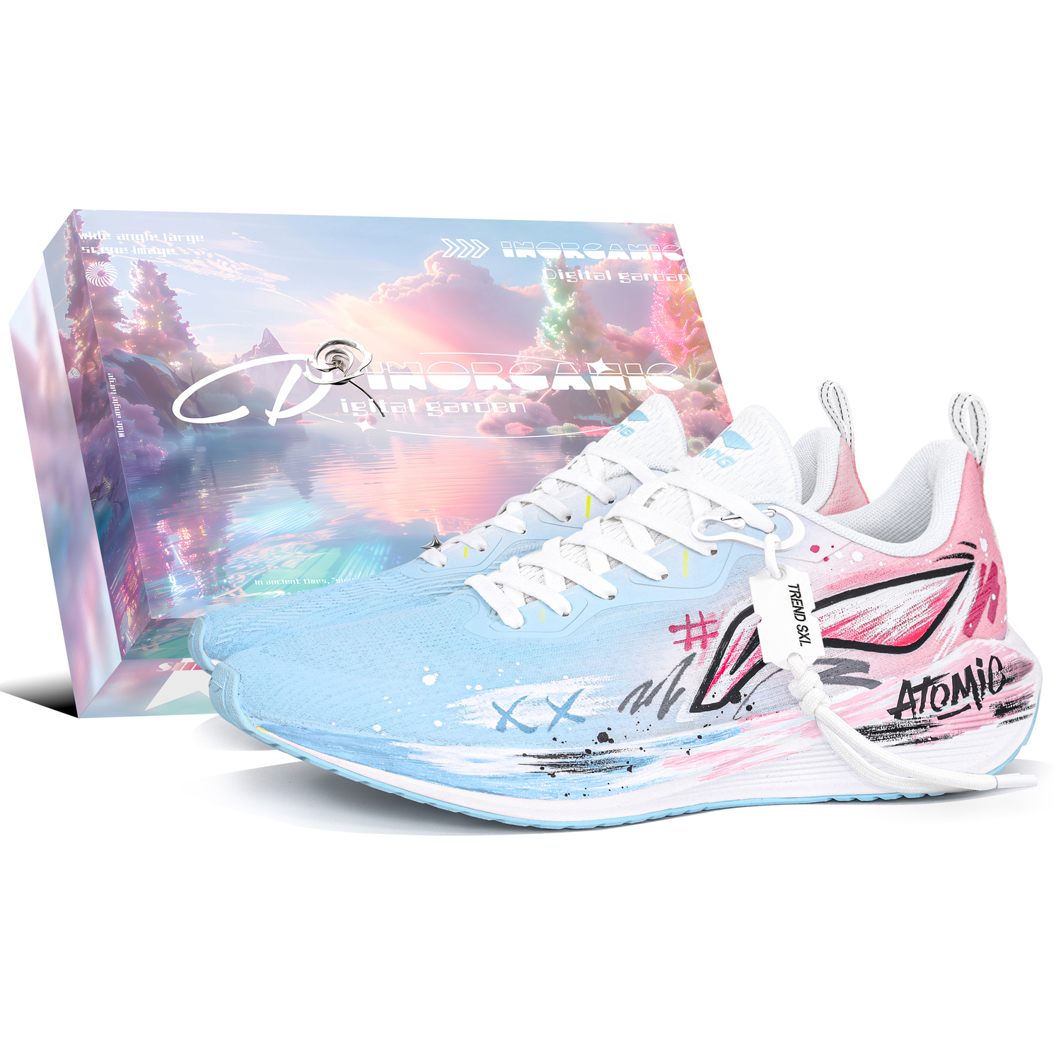 

LINING Wuyue нескользящие устойчивые к истиранию низкие кроссовки Casual Running Shoes мужские синий розовый