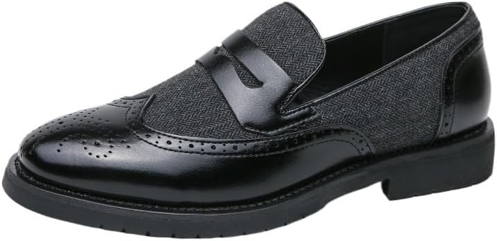 

Мужские классические оксфорды, без застежки, деловые кожаные оксфорды, для вождения, удобные, для вечеринок и свадеб Zestrelax, черный