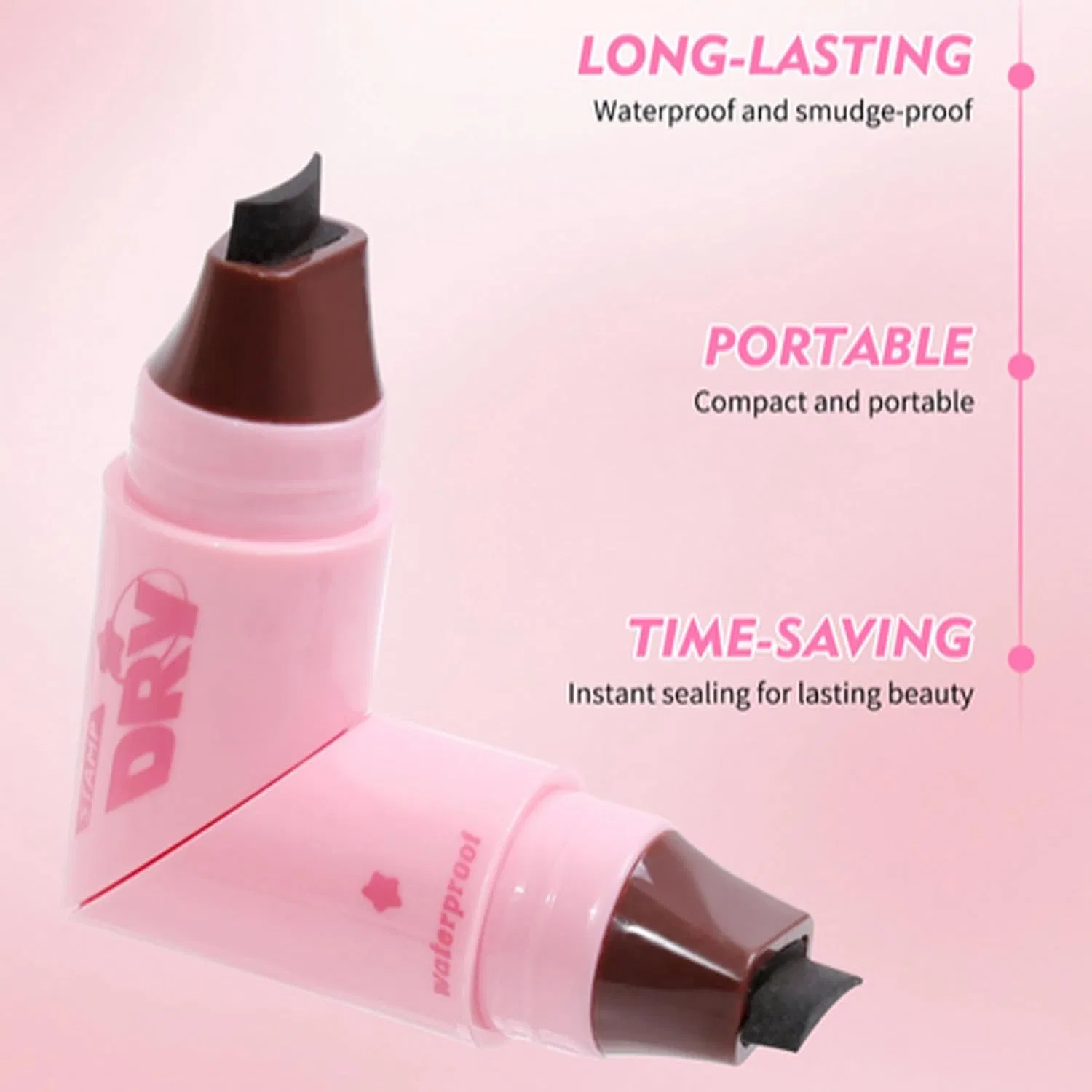 Подводка для глаз Wing Eyeliner Stamp, двойная, коричневая — фото 2