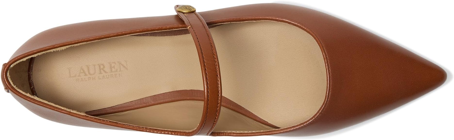 Балетки Lauren Ralph Lauren Londyn Leather Mary Jane, цвет Lauren Tan — фото 2
