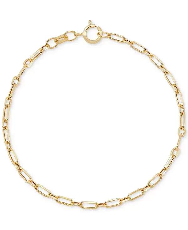 

Детский браслет-цепочка в виде скрепок из 14-каратного золота Macy'S, gold