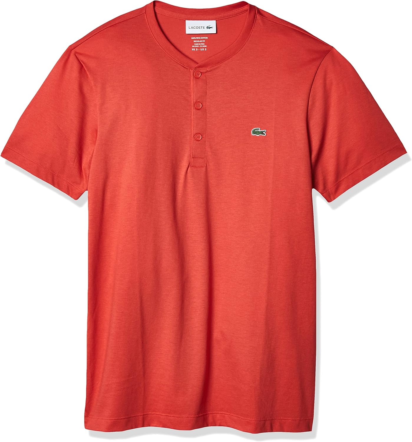 

Кроссовки Lacoste Men's Henley Neck Pima Cotton Jersey T-Shirt, Crater Orange