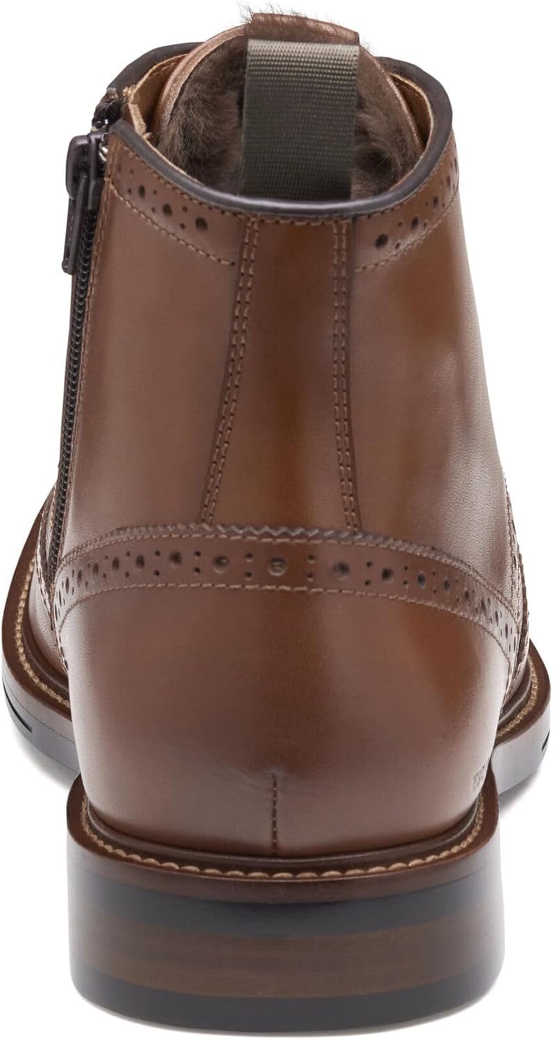 Мужские ботинки Johnston Murphy Xc4 Durham с крыльчатым носком Johnston & Murphy, Cognac Waterproof Full Grain/Shearling — фото 3
