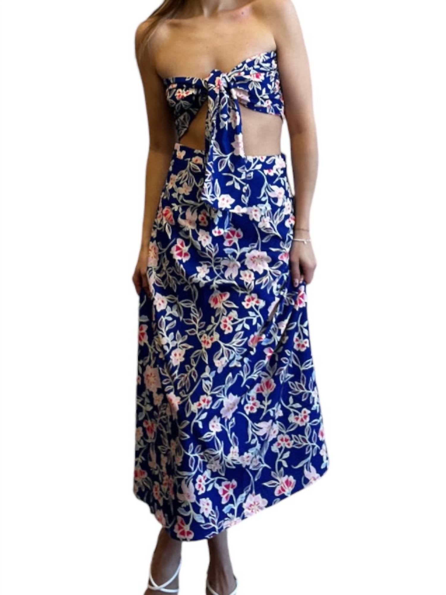

Юбка миди Royal в цвете Blue Multi Fore Collection