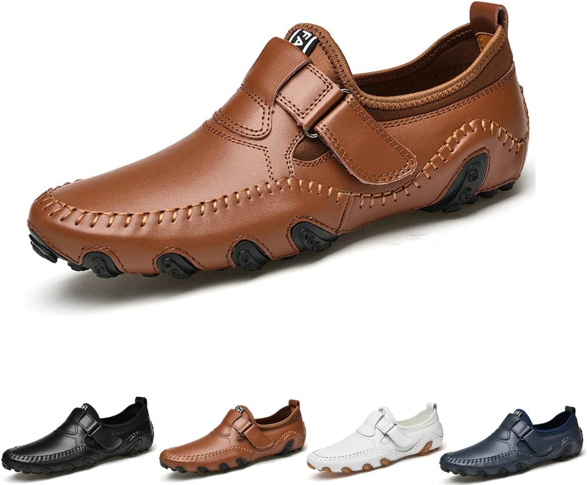 

Мужские повседневные низкие туфли Hopomart Italian Lefu, мягкие кожаные чукка-бутсы, дышащие нескользящие ходовые и водительские туфли, коричневый