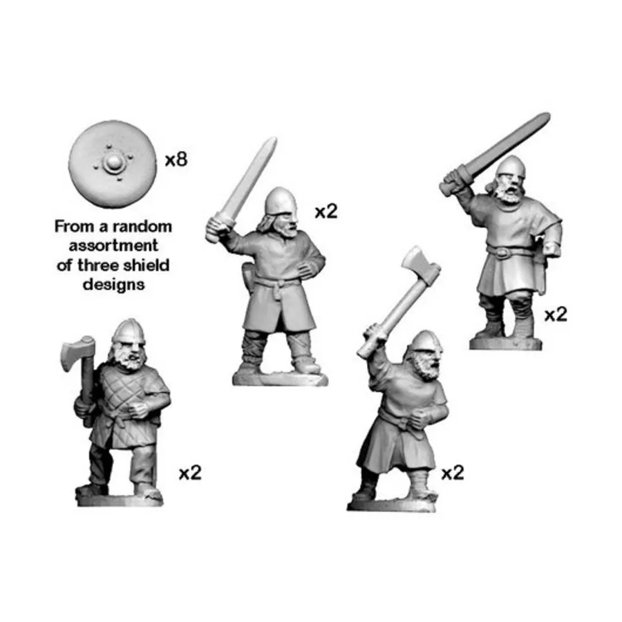 

Бонди с мечами и топорами, Historical Miniatures - Dark Ages - Vikings (28mm) (Crusader Miniatures)