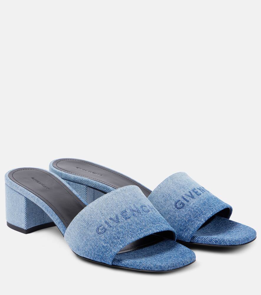 Джинсовые мюли с логотипом Givenchy, Medium Blue
