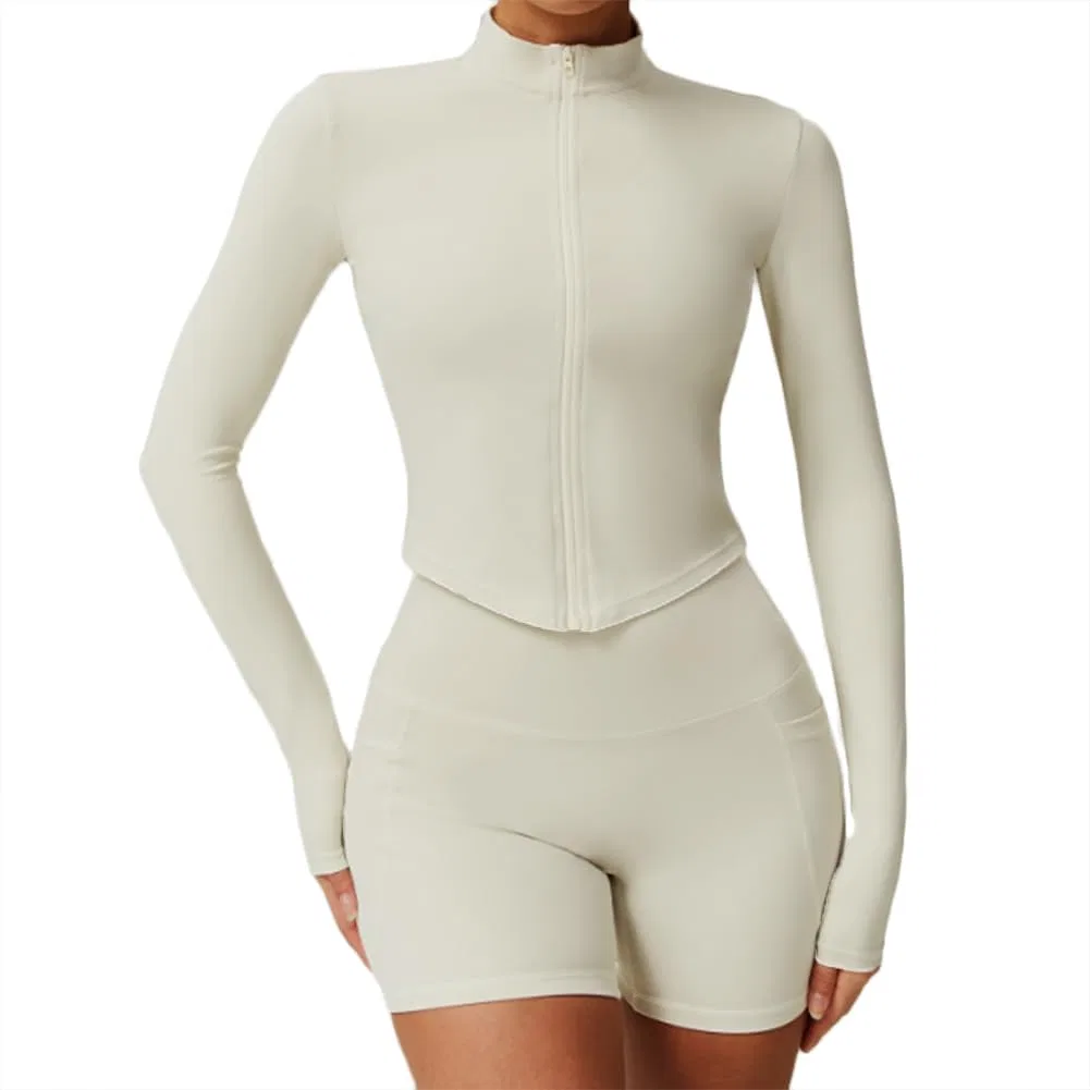 Спортивный костюм из 2 предметов, топ и леггинсы, Generic, Apricot Shorts