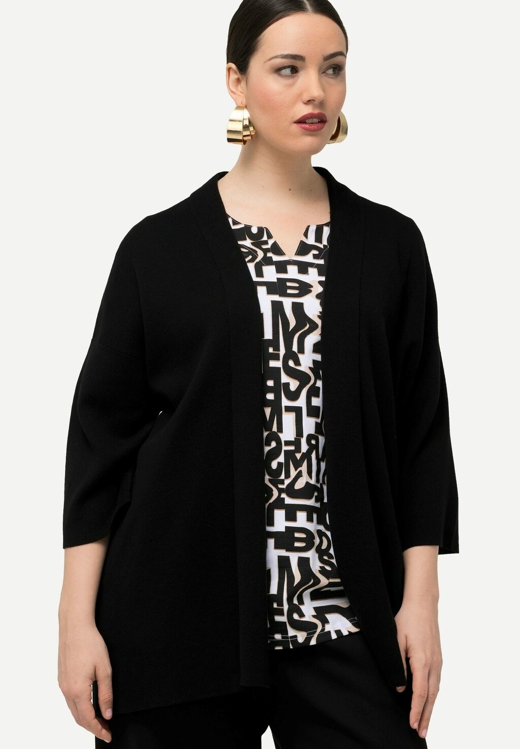 

Кардиган SHAWL COLLAR 3/4 SLEEVE Ulla Popken, черный