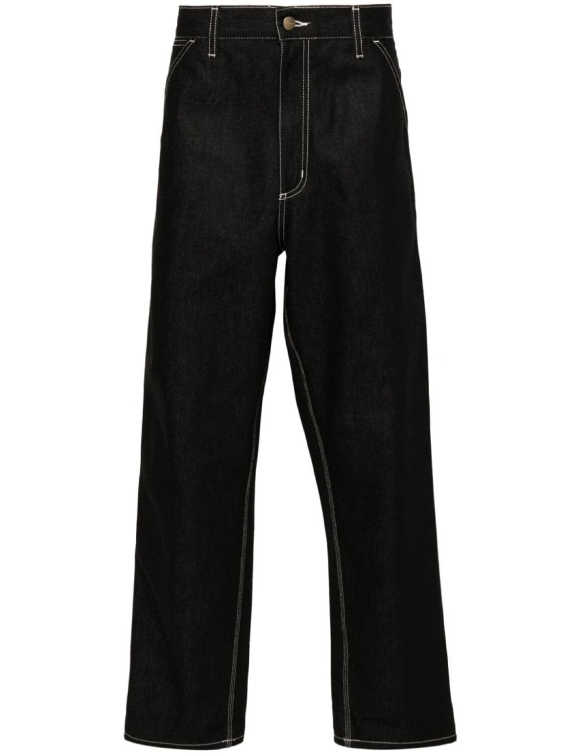 

Carhartt WIP прямые джинсы с нашивкой-логотипом, черный