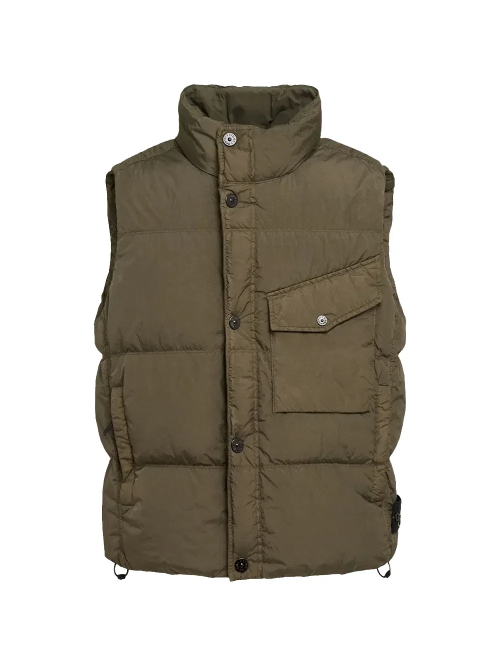 Стеганый жилет Stone Island, зеленый