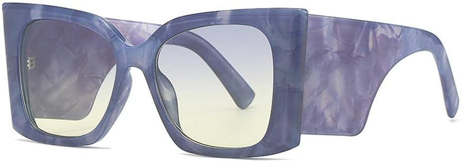 

Большие солнцезащитные очки для мужчин и женщин, модные солнцезащитные очки с градиентным цветом, очки для активного отдыха, женские очки с защитой от УФ-излучения UV400 TKKTLLT, Blueflower