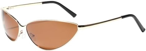 

Солнцезащитные очки унисекс «кошачий глаз» в стиле ретро, ​​2026 год, для женщин, металлическая оправа, мужские, зеленые и коричневые солнцезащитные очки MTZJH, Gold With Brown