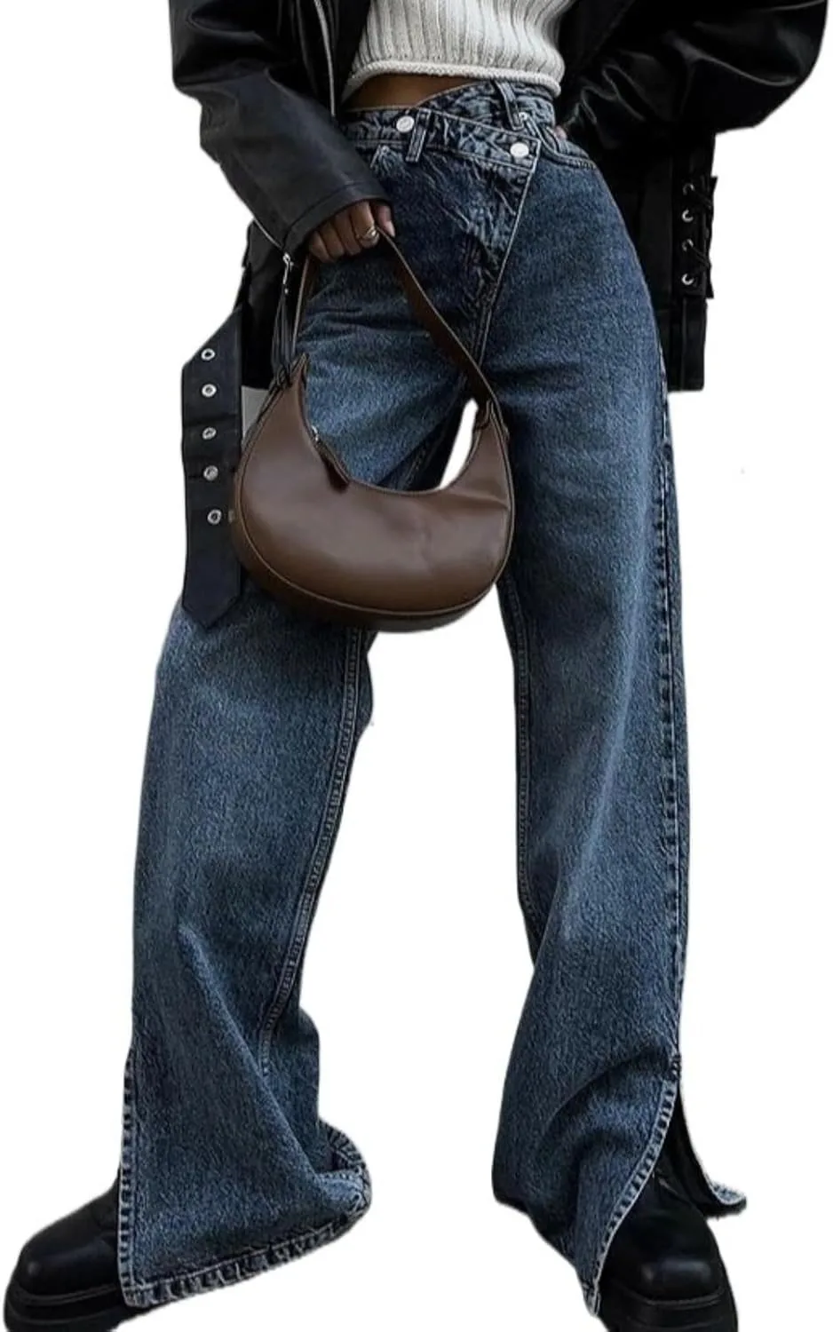 

Женские джинсы с высокой талией и расклешенным низом IQWVP