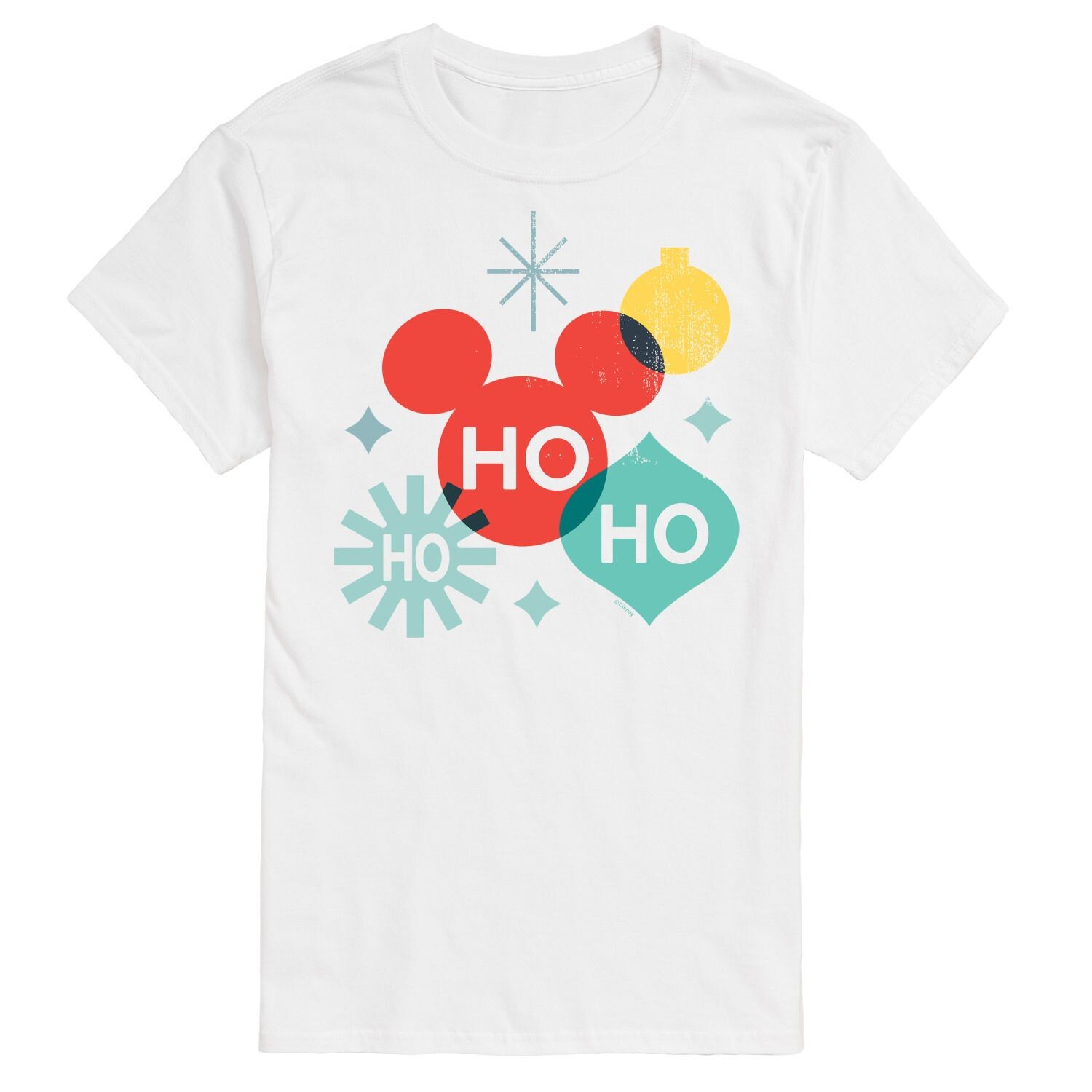 

Футболка's Big & Tall Holiday с рисунком Ho Ho Ho Shapes Disney, белый