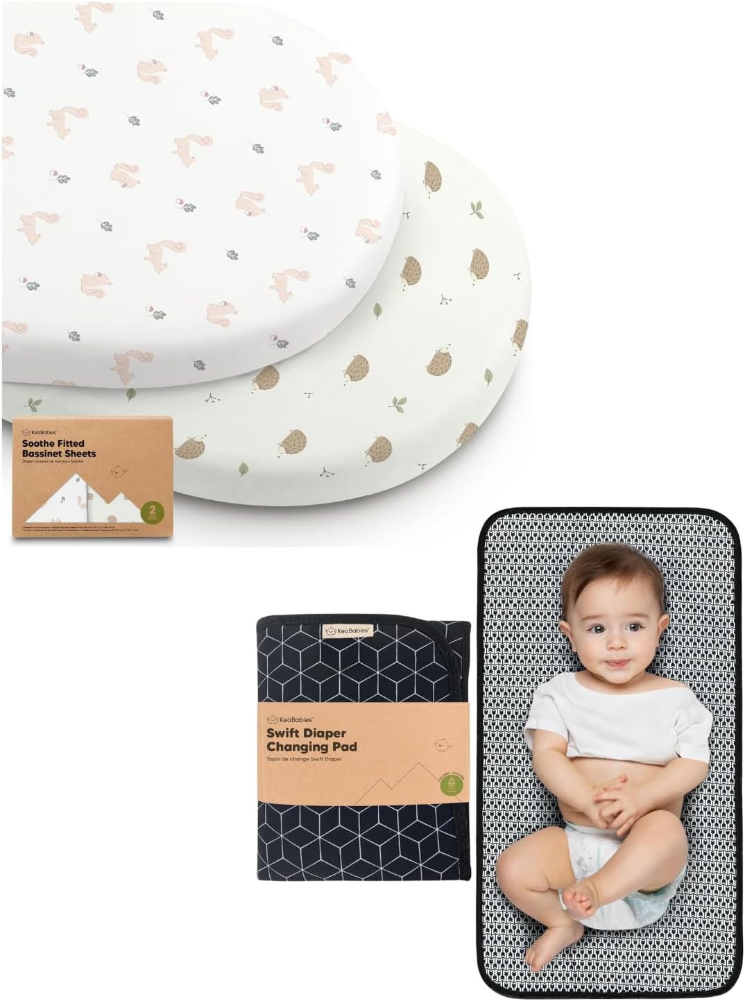 

Kea 2-Pack простыней для люльки Kea Babies для девочек и мальчиков KeaBabies