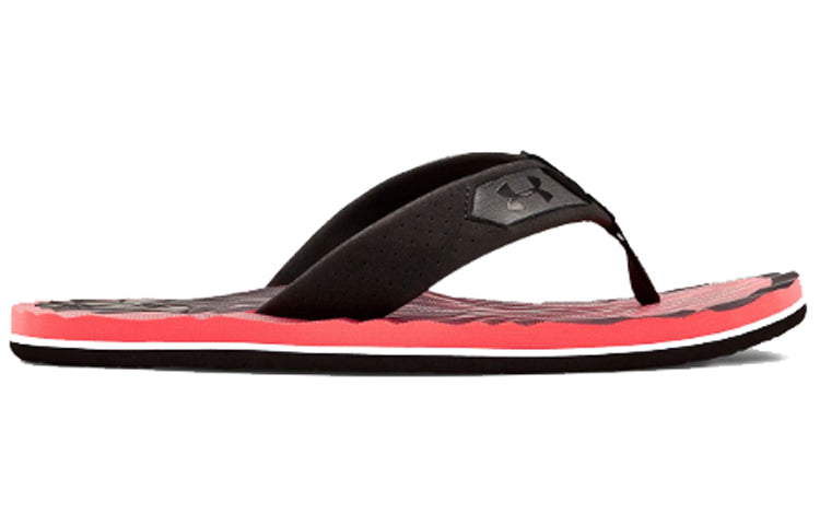 Шлепанцы Under Armour Marathon Key 4 Sandal 'Black Beta', красный — фото 2