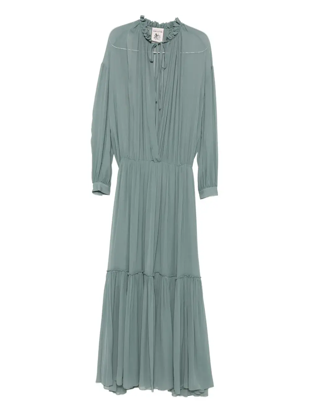 

Платье макси со складками Erika Cavallini, синий