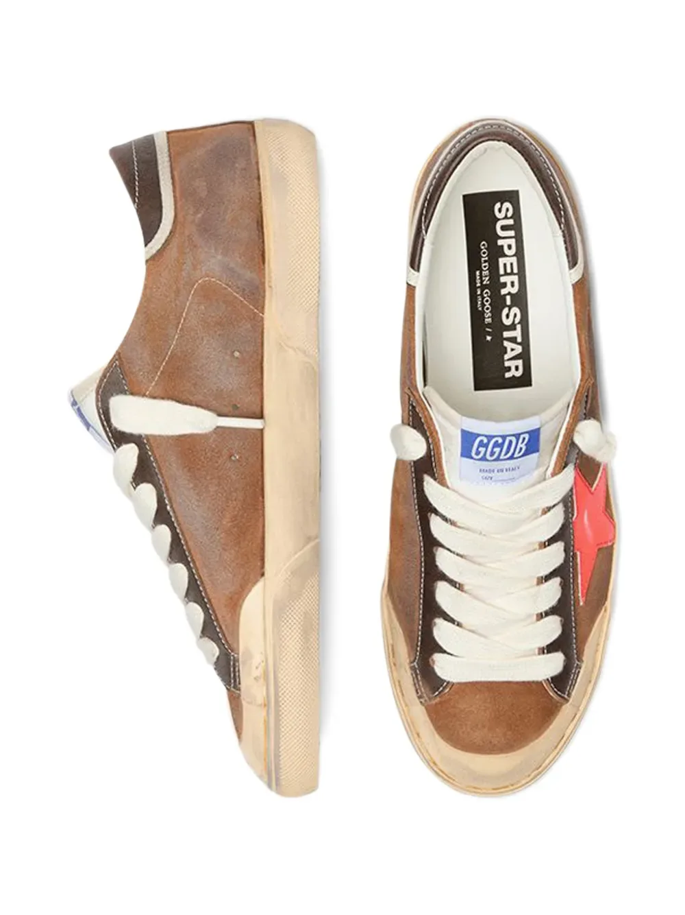Кеды Super-Star GOLDEN GOOSE, коричневый — фото 3