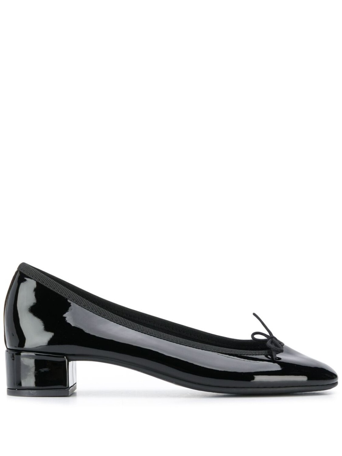 

Балетки на наборном каблуке Repetto, черный