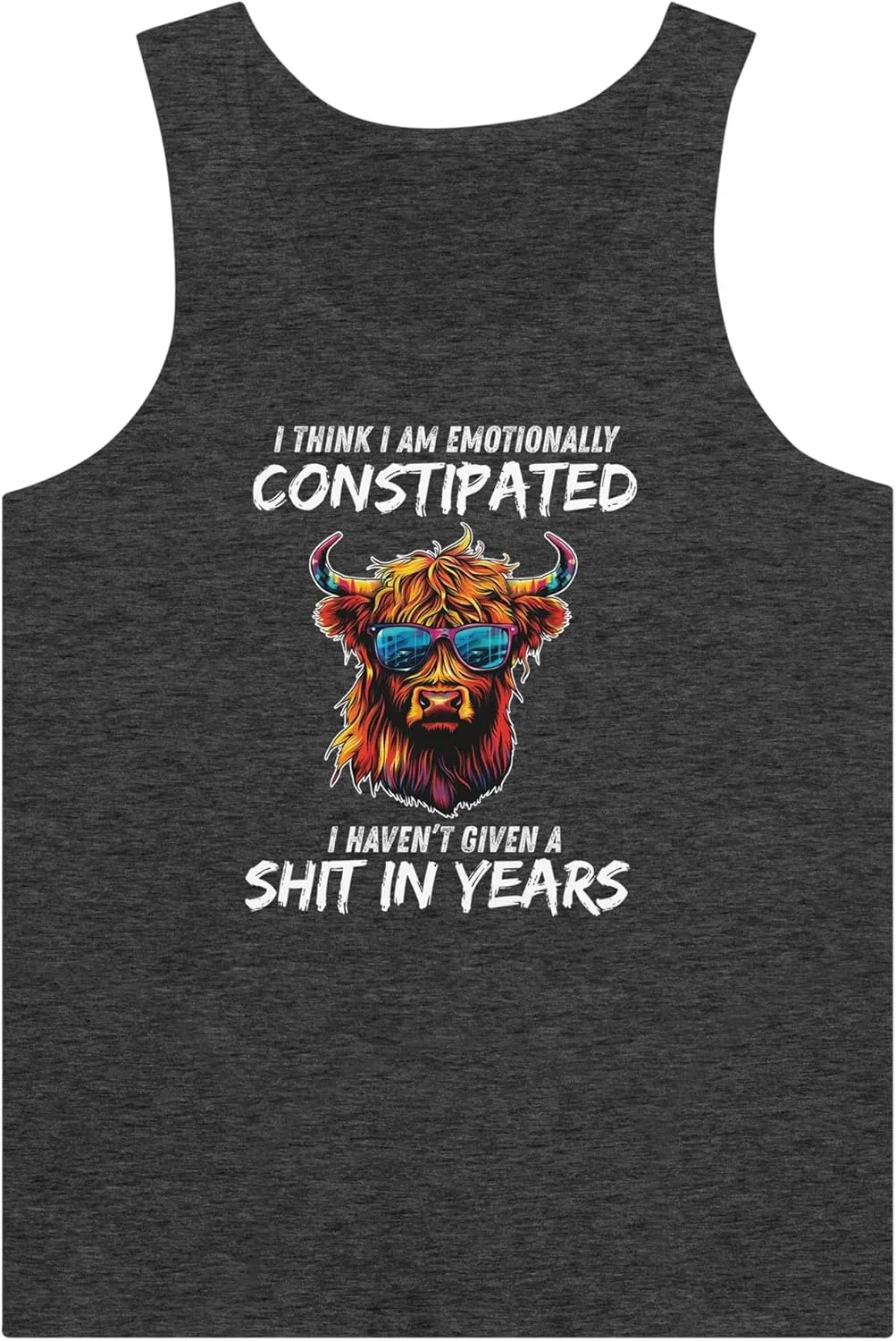 Топ-майка модерн фит, Emotionally Constipated, Dark Gray Heather