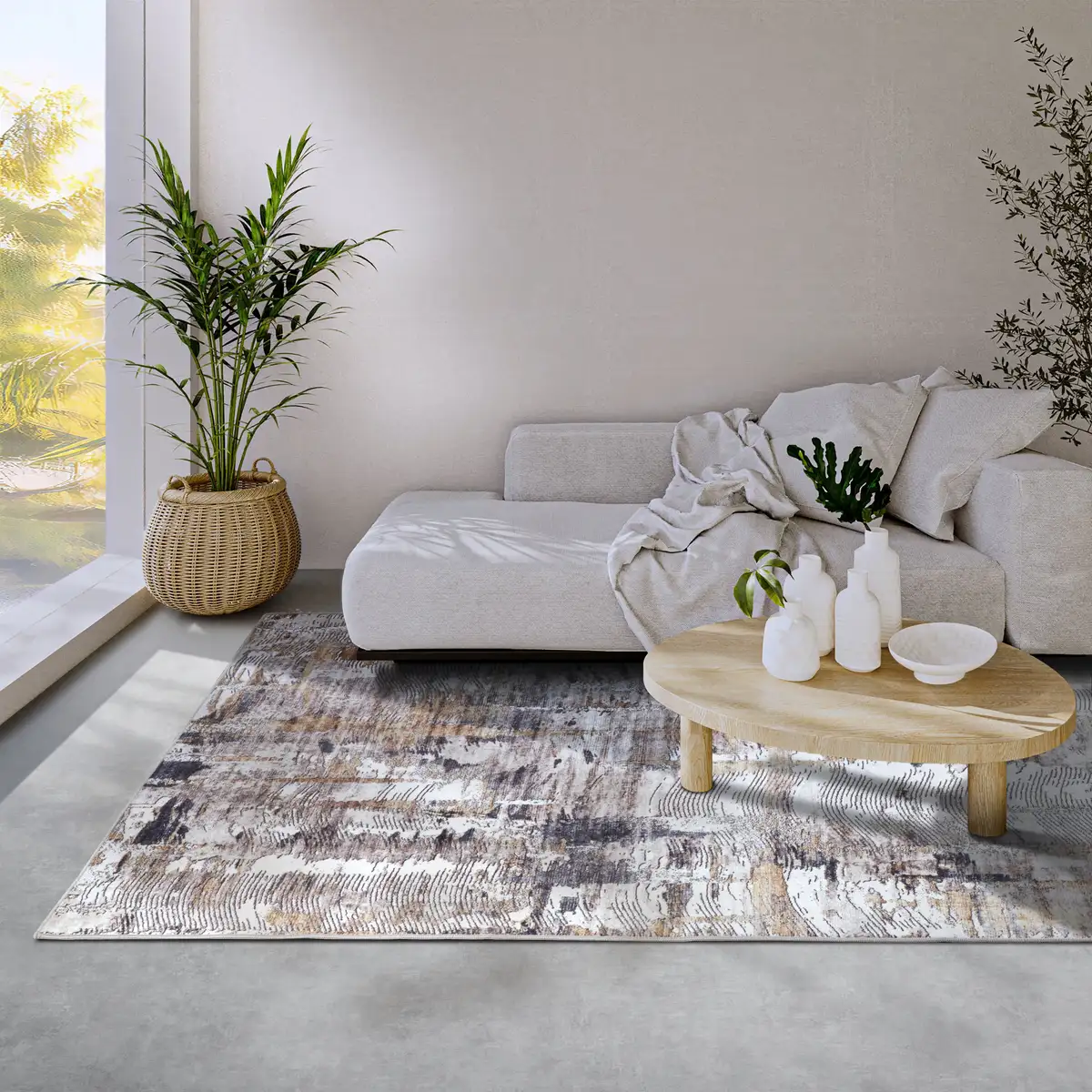 

ELLE DECORATION ковер "Malard", прямоугольный, короткий ворс, противоскользящий, винтажный, современный, гостиная, прихожая 160х230 см, цвет anthrazit