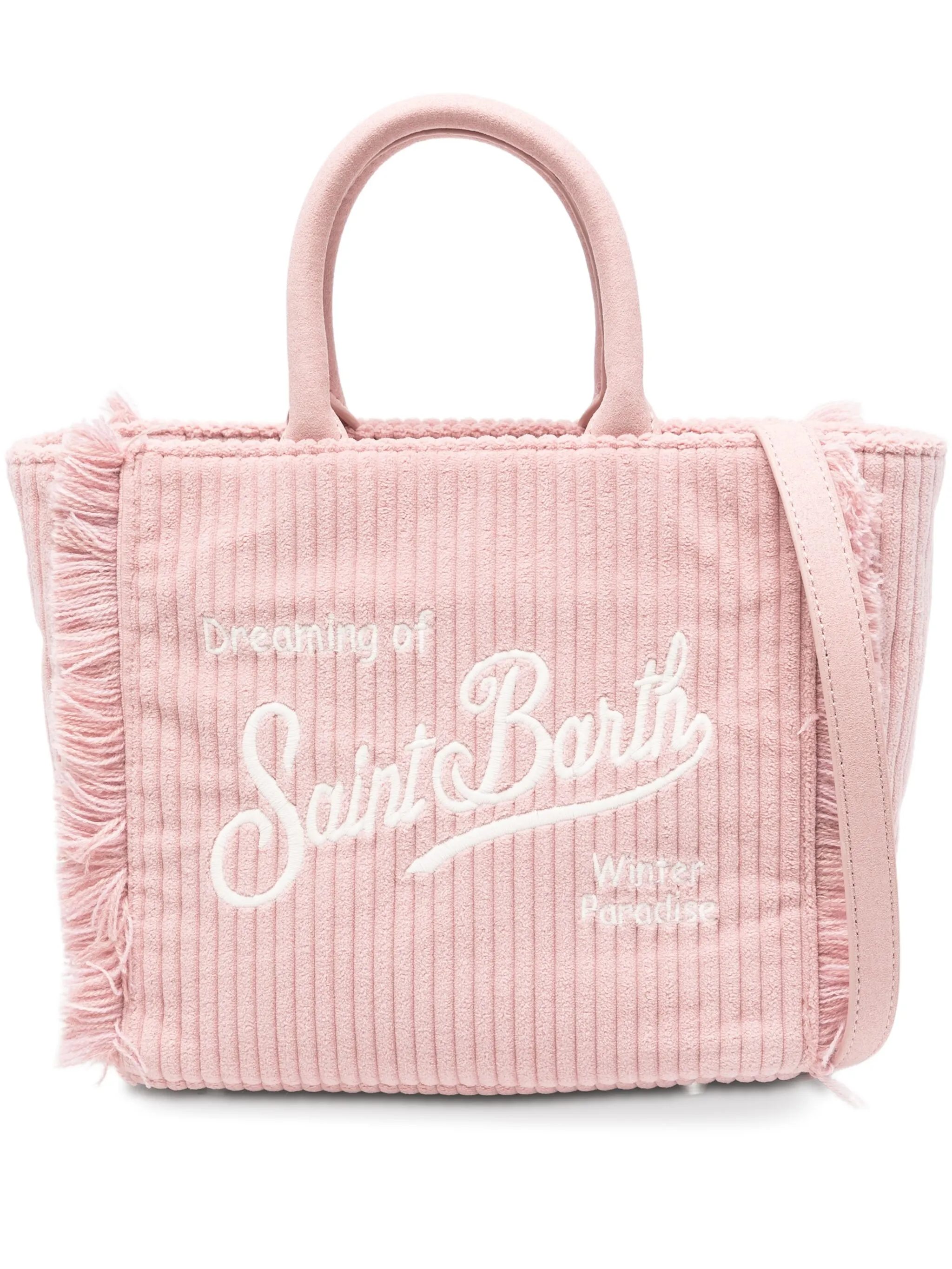 

Сумка-тоут с бахромой Mc2 Saint Barth Kids, розовый