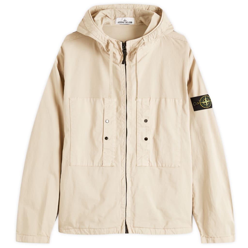 

Худи из хлопка Supima с добавлением твила и эластана Stone Island, цвет desert