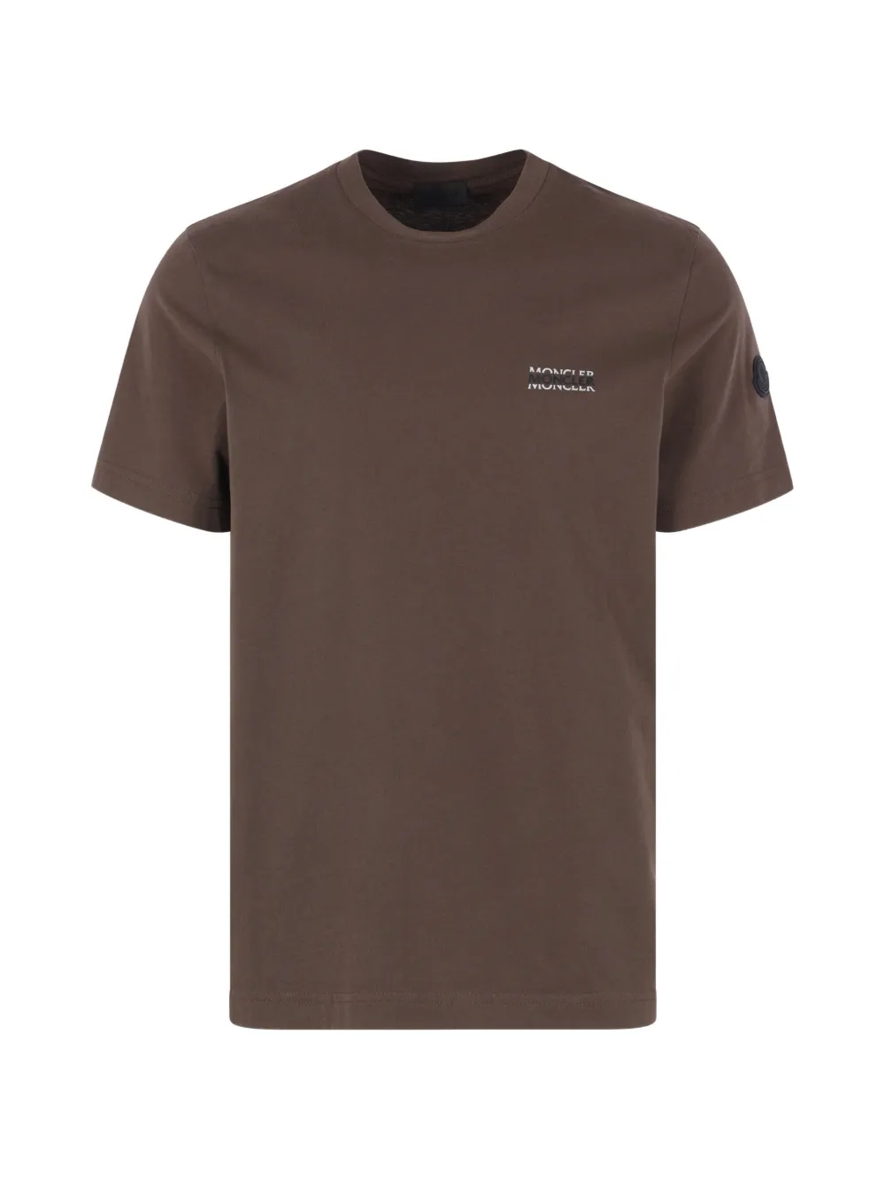 

Футболка с нашивкой-логотипом Moncler, коричневый