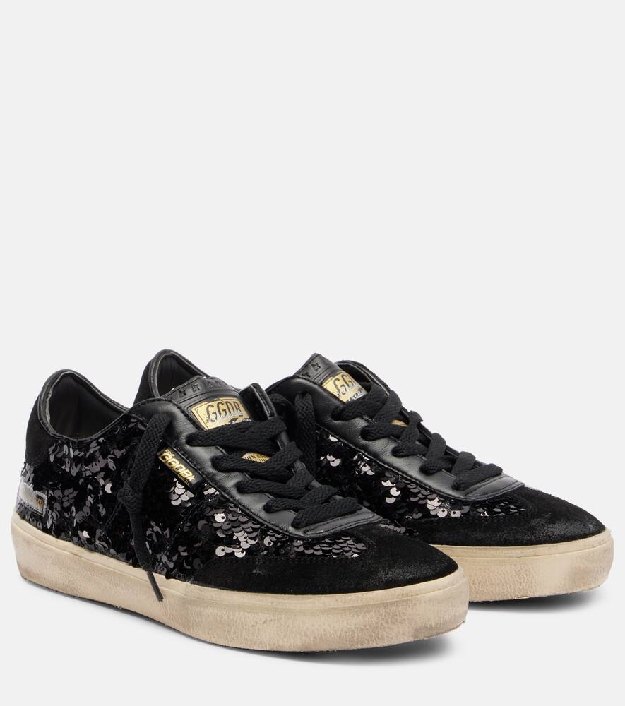 Soul Star кожаные кроссовки с пайетками Golden Goose, Black