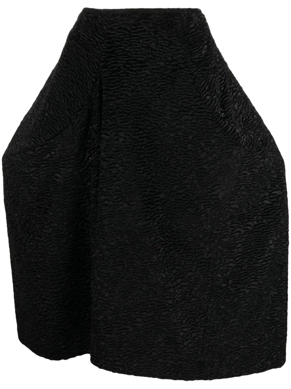 

Плиссированная юбка с эффектом клоке COMME DES GARCONS, черный