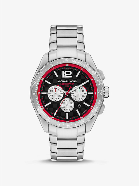 

Крупные часы Accelerator 2.0 серебристого цвета Michael Kors, серебряный