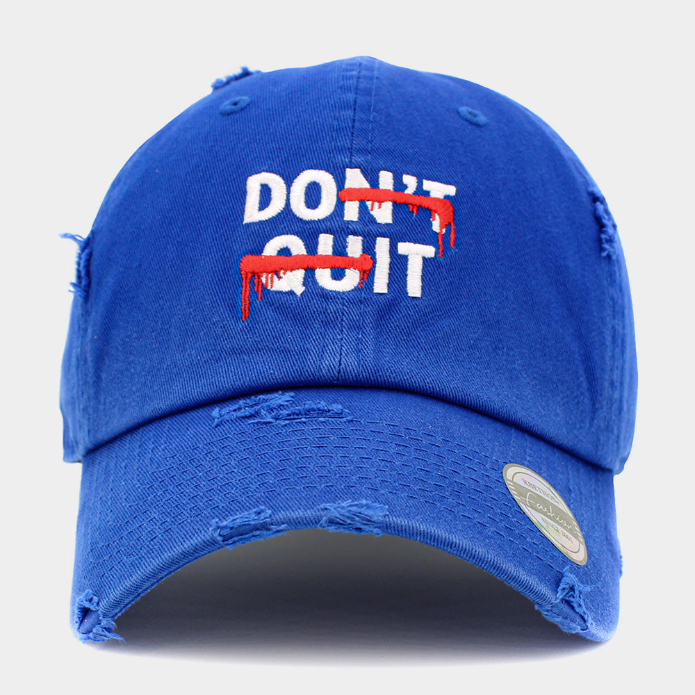 

Винтажная бейсболка с вышитой надписью «Не сдавайся» FASHNZFAB, синий