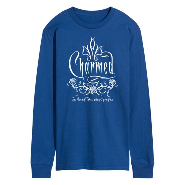

Мужская футболка с длинным рукавом "Charmed Roses" с принтом Licensed Character, синий