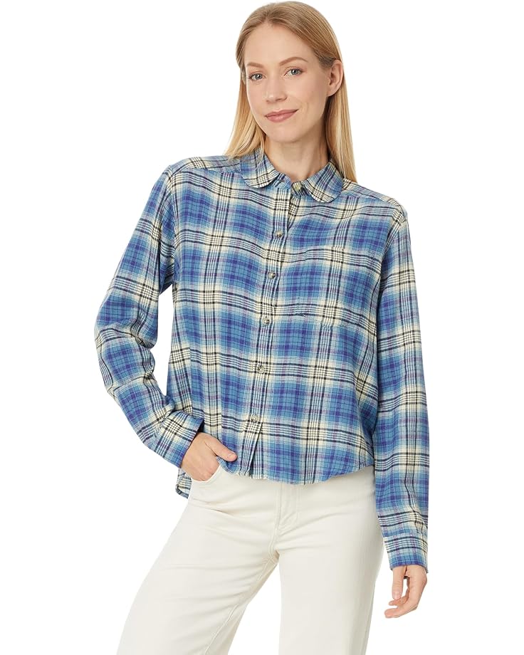 

Рубашка Toad&Co Re-Form Flannel Boxy Long Sleeve Shirt, цвет Glacier Ombre