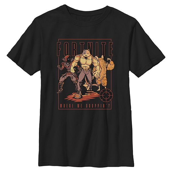 

Футболка с принтом "Where we droppin'" для мальчиков 6-20 Fortnite