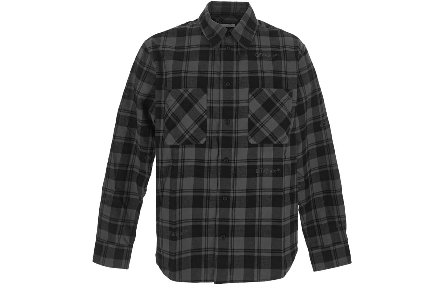 

Фланель в клетку Off-White, черный