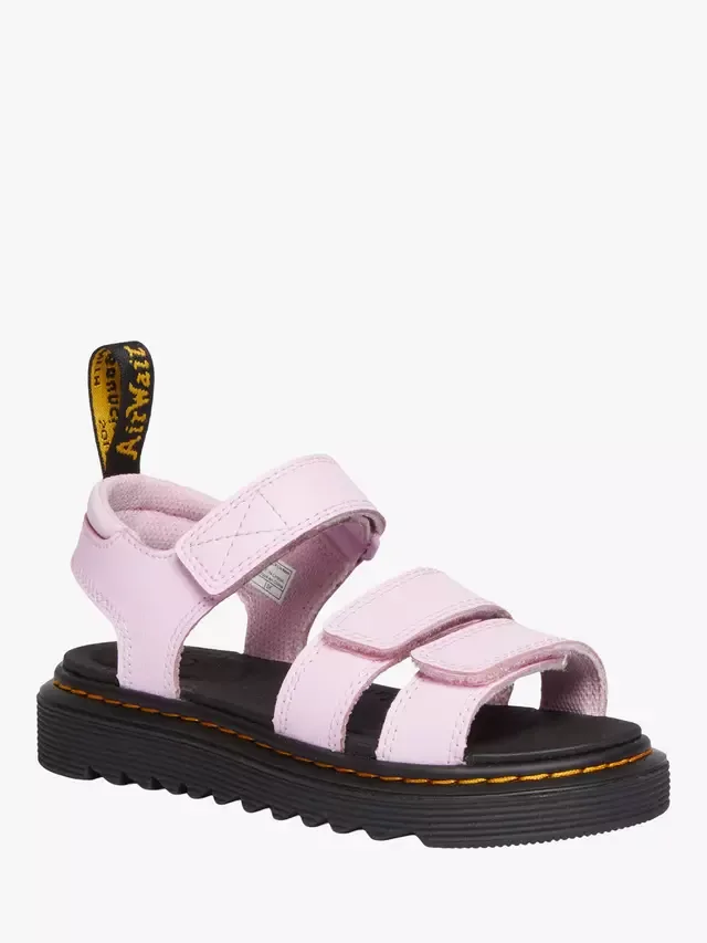 Детские кожаные сандалии Klaire с открытым носком, розовые Dr. Martens — фото 2