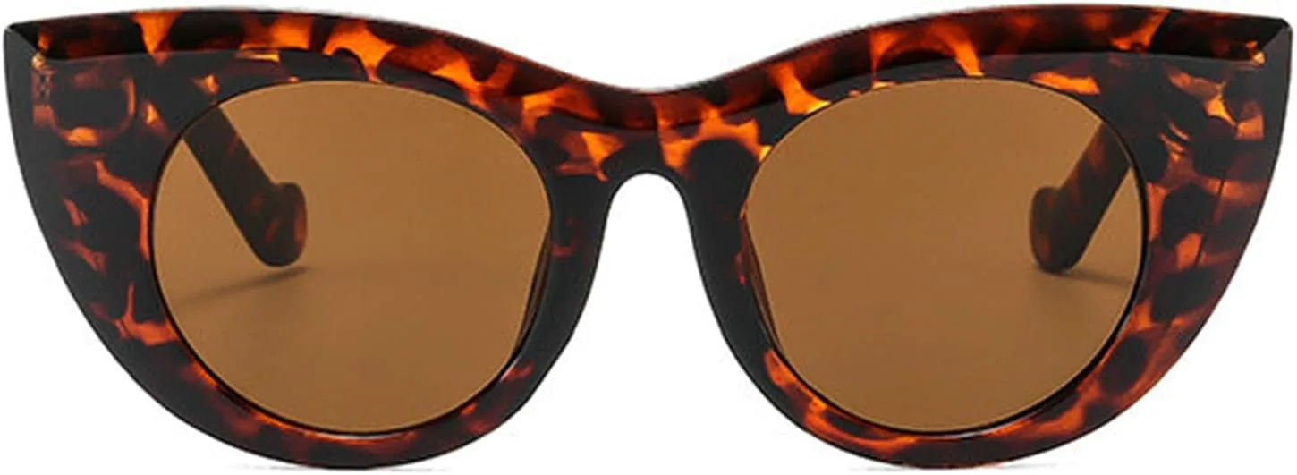 

Солнцезащитные очки Willochra Oversized Cat Eye для женщин, милые овальные очки в толстой оправе в стиле «кошачий глаз», стильные ретро-очки, 2pcs-black&leopard