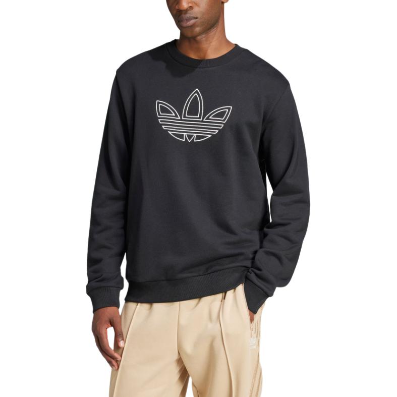 Футболка TREFOIL CREW FW24 Мужская Чёрная Adidas Originals — фото 3