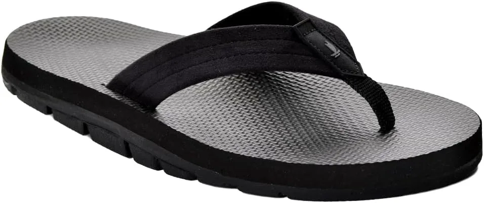 Мужские сандалии Island Slipper MAUKA из ультрамикровелюра с резиновой подошвой - Сделано на Гавайях, черный — фото 4
