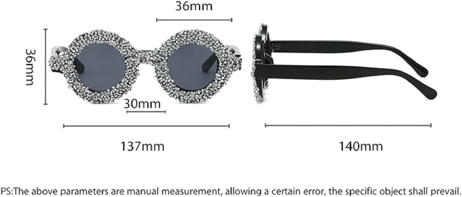

Круглые солнцезащитные очки со стразами для женщин, разноцветные бриллиантовые солнцезащитные очки для мужчин, блестящие солнцезащитные очки для вечеринок mincl, Pink